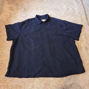 Passport Navy Short-Sleeve Button Up Shirt